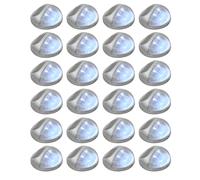 vidaXL Lámparas solares LED de pared exterior redonda 24 uds plateadas