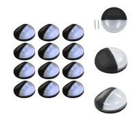 vidaXL Lámparas solares para exteriores, LED, 12 unidades, redondas, color - Iluminación para exteriores