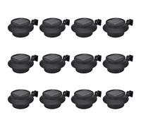 vidaXL Lámparas solares para valla exterior 12 uds LED negro