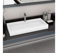 vidaXL Lavabo para Cuarto de Baño Lavamanos de Aseo Diferentes Tamaños Modelos 100 x 46 x 11 cm