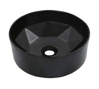vidaXL Lavabo para baño 36x14 cm Cerámica Negro