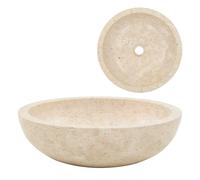 vidaXL Lavabo 40x12 cm Mármol Piedra Natural Sanitario Baño Aseo Casa Color Negro, Gris, Crema y mas