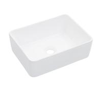 vidaXL Lavabo sanitario 40x30x13 cm de cerámica blanco
