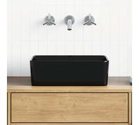 vidaXL Lavabo 40x30x13 cm cerámica negro