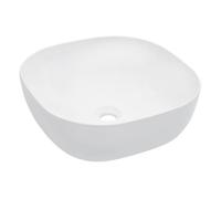 vidaXL Lavabo sanitario de cerámica 42,5x42,5x14,5 cm Blanco