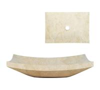 vidaXL Lavabo Mármol Piedra Natural Mobiliario Baño Lavabos Grifos Color Negro, Crema, y mas
