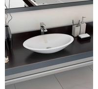 vidaXL Lavabo 59,3x35,1x10,7 cm resina mineral/mármol blanco