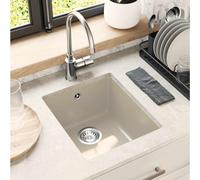 vidaXL Lavabo 80% Cuarzo y 20% Resina 370 x 460 mm Beige