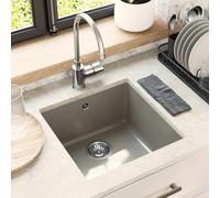 vidaXL Lavabo 80% Cuarzo y 20% Resina 430 x 460 mm Gris