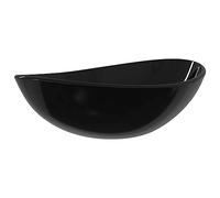 vidaXL Lavabo de vidrio templado negro 54,5x35x15,5 cm