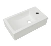 vidaXL Lavabo Moderno Cuadrado Cerámica Blanco