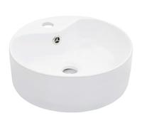 vidaXL Lavabo con Rebosadero 36x13 cm Cerámica Sanitario Grifería Aseo Color Blanco, Negro, y mas