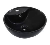 vidaXL Lavabo con Rebosadero 46,5x18 cm Cerámica Sanitario Grifo Aseo Color Blanco, Negro, y mas