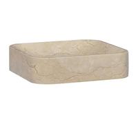vidaXL Lavabo de mármol crema 40 x 40 x 10 cm