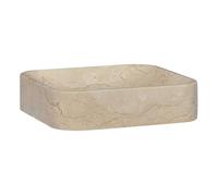 vidaXL Lavabo de mármol crema 40x40x10 cm