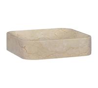 vidaXL Lavabo de mármol crema 40x40x10 cm