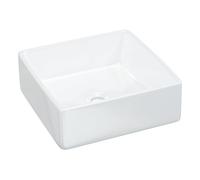 vidaXL Lavabo cuadrado de cerámica blanco 37x37x13 cm