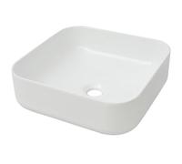 vidaXL Lavabo cuadrado de cerámica blanco 39x39x13,5 cm