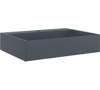 vidaXL Lavabo de 50x38x11 cm, fabricado en resina mineral/imitación mármol, color antracita