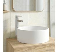 VidaXL: Lavabo con grifo y desagüe, acabado cromado