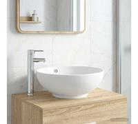 vidaXL Lavabo con grifo y desagüe, cromo, 44 x 44 x 16 cm