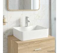vidaXL Lavabo de baño con grifo y desagüe Cromado 48,5 x 37,5 x 13 cm