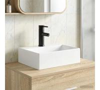 VidaXL: Lavabo con grifo y desagüe, color mate
