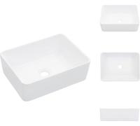 vidaXL Lavabo de cerámica blanco, 40 x 30 x 13 cm - Lavabo para baño