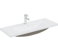 vidaXL Lavabo de encastrar con grifo, 101x39x18 cm, cerámica, blanco