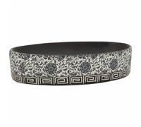 vidaXL Lavabo de encimera ovalado cerámica negro y azul 56,5x36,5x13,5 cm