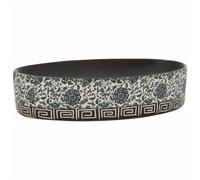 vidaXL Lavabo de encimera ovalado cerámica negro azul 56,5x36,5x13,5cm
