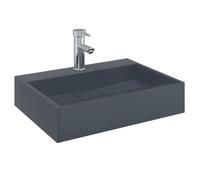 vidaXL Lavabo de fundición de mineral/mármol 50x38x13 cm Color Antracita, Negro, y mas