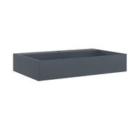 vidaXL Lavabo de fundición de mineral/mármol 60x38x11 cm Antracita, Negro y más