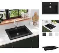 vidaXL Lavabo de granito, 600 x 450 x 120 mm, color - Lavabo para baño
