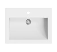 vidaXL Lavabo de granito blanco 600x450x120 mm
