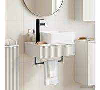 vidaXL Lavabo de Lavado Montado en la Pared Blanco 53 x 35 x 39 cm