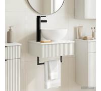 vidaXL Lavabo de Lavado Montado en la Pared Blanco Brillante