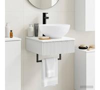 vidaXL Lavabo de Lavado Montado en la Pared Blanco Brillante