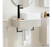 vidaXL Lavabo de Lavado Montado en la Pared Blanco Brillante
