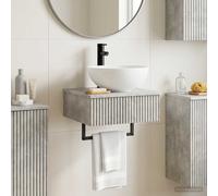 vidaXL Lavabo de Lavado Montado en la Pared Gris Hormigón