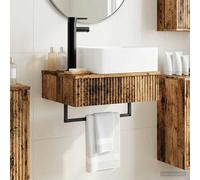 vidaXL Lavabo de Lavado Montado en la Pared Madera envejecida