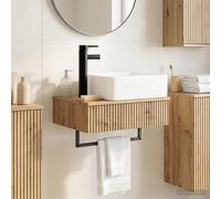 vidaXL Lavabo de Lavado Montado en la Pared Roble artisan