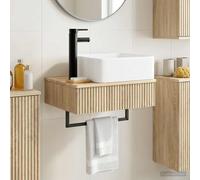 vidaXL Lavabo de pared, estilo Sonoma, 50 x 41 x 39 cm