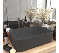 vidaXL Lavabo de lujo cerámica gris oscuro mate 41x30x12 cm