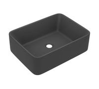 vidaXL Lavabo de lujo cerámica gris oscuro mate 41x30x12 cm
