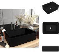vidaXL Lavabo de lujo, color mate, 41x30x12 cm, cerámica - Lavabo para baño
