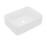 vidaXL Lavabo de lujo de cerámica Blanco mate 41x30x12 cm – Fácil de limpiar