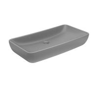 vidaXL Lavabo de lujo cerámica rectangular gris claro mate 71x38 cm