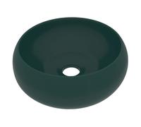 vidaXL Lavabo de Lujo Redondo Cerámica Mate 40x15 cm Tocador Vasija Color matte light blue, matte white, matte cream y mas