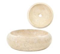 vidaXL Lavabo Mármol Piedra Natural – Mueble de baño con grifo – Negro, Crema y más
